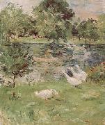 Berthe Morisot The Girl is rowing and goose Spain oil painting artist